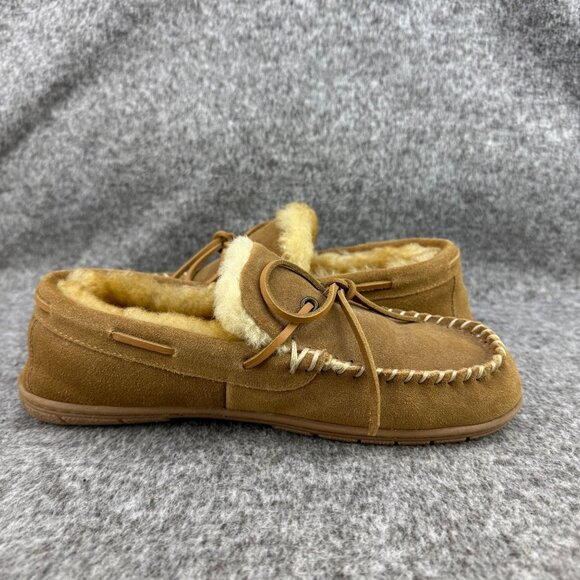 ✅Mens 8 Vermont Country Store Moccasin Slippers Australian Shearling Lined 72410 - Picture 10 of 13